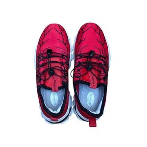 Bronax Kids Comfortable Graffiti Personality Tennis Shoes in A-Red